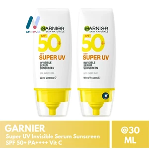 GARNIER Invisible Serum Sunscreen UVA UVB SPF50+ PA++++ Vit C Bright Dark Spots - Picture 1 of 100