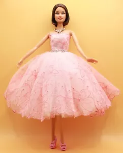 Barbie DRESS 4 PC OUTFIT FITS MODEL MUSE & SILKSTONE w/PINK HIGH HEELS~NO DOLL - Picture 1 of 4