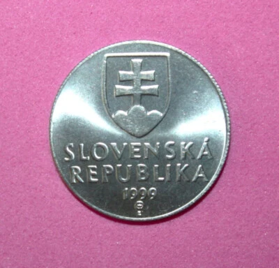 S6 - Slovakia 20 Halierov 1999 Brilliant Unc. Aluminum Coin - Krivan Mountain - Image 1 of 2