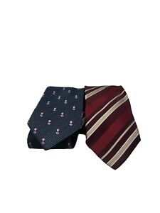 Lot de 2 cravates en soie ermenegildo zegna en bon état (1 cravate a 10 % coton)