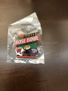 Official 2011 Rose Bowl Collectible Pin Wisconsin Badgers vs TCU Horned Frogs - Picture 1 of 1