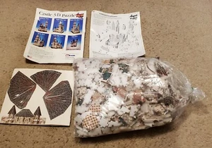 Vintage TeleBrands 3-D Puzzle Neu 1993 Castle über 500 + Teile ohne Karton - Bild 1 von 4