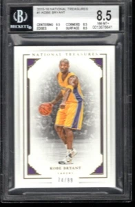 2015 Panini National Treasures #1 Kobe Bryant #74/99 BGS 8.5  - Picture 1 of 2