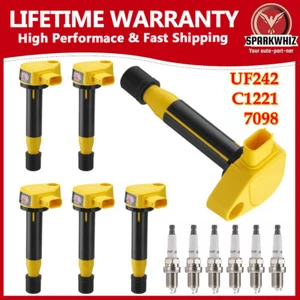 High Performance Ignition Coil & Iridium Spark Plug For Honda Accord Acura UF242 - Picture 1 of 12
