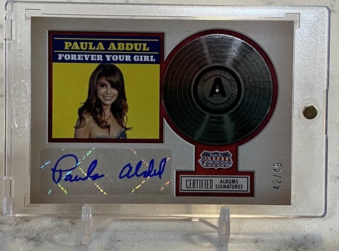 PAULA ABDUL FOREVER YOUR GIRL PANINI AMERICANA AUTOGRAPH AUTO CARD NO. CA-PA Cover