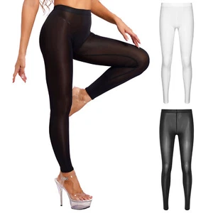 Pantalones para mujer cintura elástica pantalones deportivos mallas pantalones ajustados color liso - Imagen 1 de 30