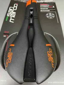 Mantra de silla de montar Selle San Marco carbono FX estrecho abierto (Pce) negro naranja - Imagen 1 de 5