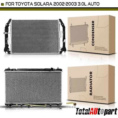 Kit de refrigeración de radiador y condensador de CA para Toyota Solara 2002-2003 3,0 L automático Foto 1 de 4