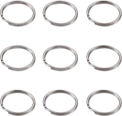 100/200x Stainless Steel Split Key Ring Round Wire Keychain Jump Ring Metal Loop - Image 1 of 4
