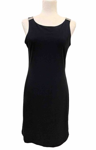 VETEMENTS Abito donna White Ho Black Market taglia S nero ritagliato dietro senza maniche