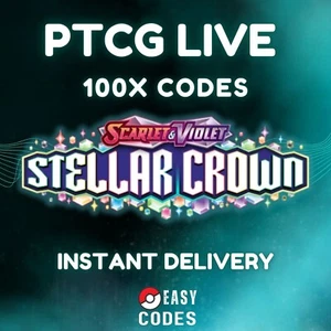 100 Stellar Crown Codes Booster Pokemon TCG Live Pack Instant delivery - Picture 1 of 2