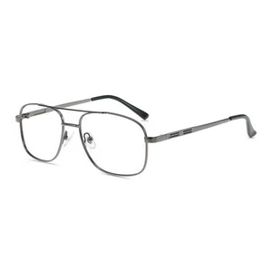 56mm Men's Alloy Pilot Style Full Rim Eyeglasses Frame Optica Eyewear RX Able - Picture 1 of 21