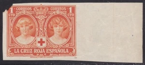 Spain ScB1 Red Cross, Princesses Maria Cristina and Beatrice, Imperf Proof - Picture 1 of 2