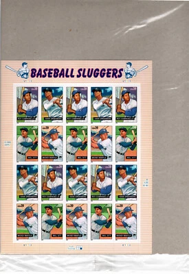 USA 2006 BASEBALL SLUGGERS 20 STAMPS FULL PANE SEALED SCOTT 4080-4083 MNH - Image 1 of 4