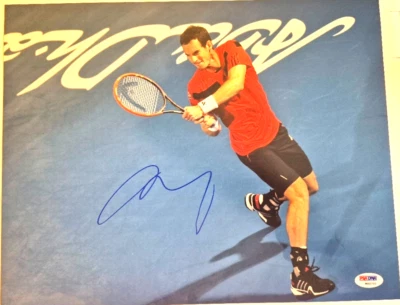 FOTO FIRMADA POR ANDY MURRAY TENIS 11X14 CERTIFICADO DE AUTENTICIDAD PSA WIMBELDON EE. UU. ABIERTA Foto 1 de 3