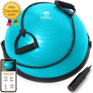 Half Balance Ball Yoga Ball Balance Trainer per Core Stability Allenamento Corpo Completo - Foto 1 di 11