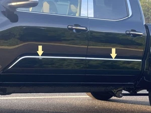 Polished 0.5" Body Molding Insert Trim Kit 4pc fits 24-25 Toyota Tacoma Crew Cab - Picture 1 of 2