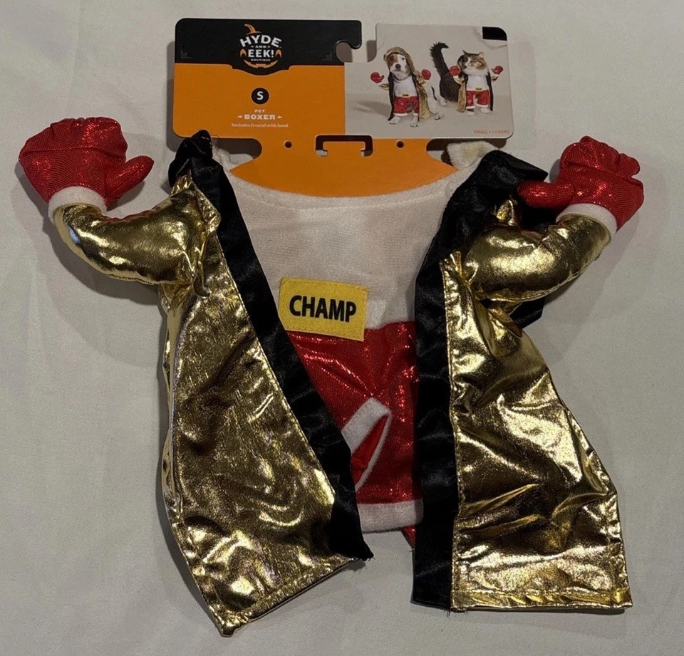 Pet Halloween Costumes Boxer Fighter “ Champ” Size Small Cats And Dogs - Image 1 of 4