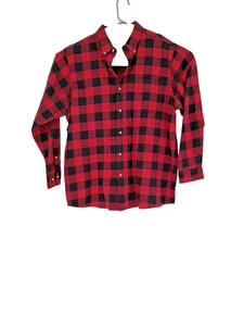 Hobbs Creek Men's Red Black Plaid Flannel Button Down Long Sleeve Shirt Size XL - Picture 1 of 12