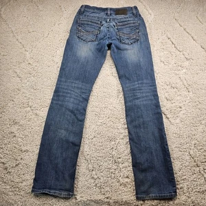 BKE Buckle Carter Mens Jeans BootLeg Whiskered Cowboy Grunge Y2K Size 29x33.5 - Picture 1 of 23
