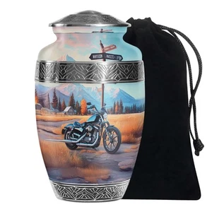 Harley Davidson Beerdigung Urnen 10 Zoll für Erwachsene Asche Männer und Frauen Unikat - Bild 1 von 7