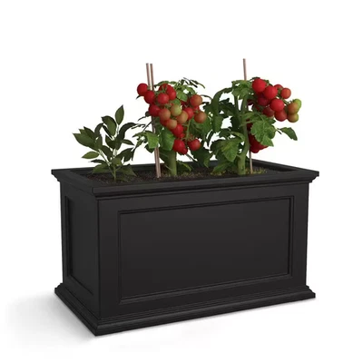 Fairfield 20 In. X 36 In. Self-Watering Black Polyethylene Planter - Image 1 of 4