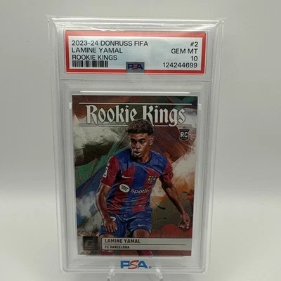 2023-24 Donruss FIFA Lamine Yamal #2 Rookie Kings PSA 10 Gem - Image 1 of 2