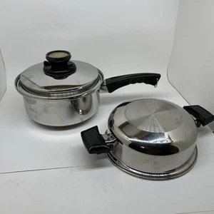 Vintage KITCHEN CRAFT 9" in padella con coperchio a cupola e coperchio regolare 5 PLY MULTI-CORE SS - Foto 1 di 24