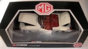 MGB ROADSTER OLD ENGLISH WHITE   1/18 Scale  CORGI 95104 BOXED - Picture 1 of 9
