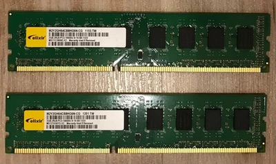 2 x 2 GB DDR3-RAM 240-pin 2Rx8 PC3-10600U non-ECC 'Elixir M2Y2GH64CB8HG6N-CG' - Bild 1 von 3