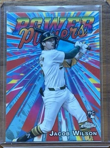 2025 Topps Chrome Jacob Wilson Power Players Rookie #PP-22 Athletics - Bild 1 von 2