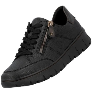 Zapato bajo de cuero para mujer Rieker negro N1301-00 confort extra ancho - Imagen 1 de 7