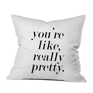  You're Like Really Pretty Kissenbezug (18x18 Zoll, schwarz) Jubiläum  - Bild 1 von 8