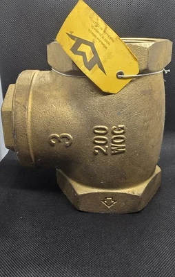 Milwaukee Valve  3" Fnpt Bronze Swing Check Valve - Image 1 of 3