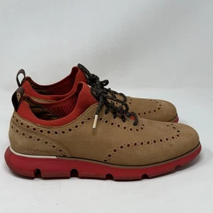 Cole Haan 4.ZeroGrand Wingtip Oxfords Mens 9 M Brown Leather Casual Dress Shoes - Picture 1 of 16