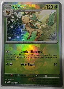 Juego de Cartas Coleccionables Pokémon Leafeon Poke Ball Patrón 005/131 Evoluciones Prismáticas Holo Raro - Imagen 1 de 2