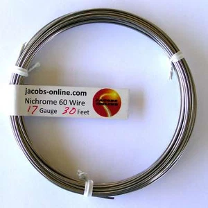 Nichrome 60 resistance wire, 17 AWG (gauge), 30 feet - Picture 1 of 1