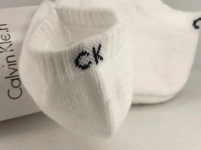Men's CALVIN KLEIN White Cushioned Athletic Low Cut Socks, 6 Pack, $36 MSRP ⛳️🎾 - Image 1 of 4