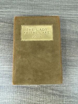 Lady of the Lake by Sir Walter Scott, softcover, leather bound, gilt title, VG - Image 1 of 4