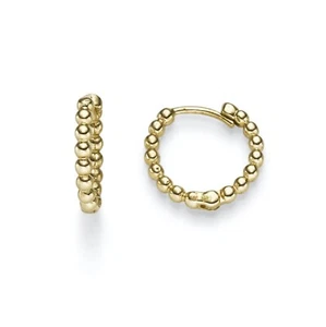 Paar Creolen Kügelchen 585 Gelbgold 14 Karat 2x12,5mm Gold Ohrringe Ohrschmuck - Picture 1 of 3