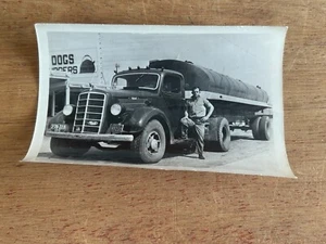 Mack Tanker Truck Photo w/Driver 1940s Wilmington Pike Jimmy John's Vtg Photo - Picture 1 of 24