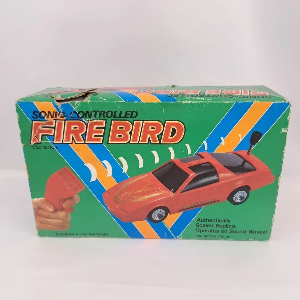 Sonic Controlled Radio Shack Remote Controlled Firebird Race Car Not Tested  - Image 1 of 4