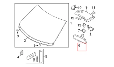 VOLVO XC90 MK2 Interior Rear View Mirror 31442556 NEW GENUINE - Image 1 of 3