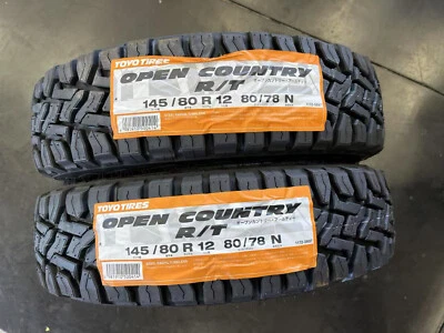 Toyo Open Country R/T  145 80R12 Mud Suv Tire for Off Road Kei Truck  Set of 2 - Image 1 of 4