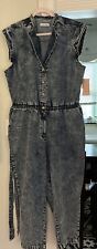 JustFab 100% Cotton Denim Jumpsuit Size 2X New With Tags Free Ship