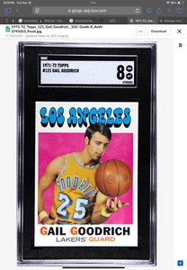 1971 TOPPS #121 GAIL GOODRICH LAKERS HOF SGC 8 - Picture 1 of 2