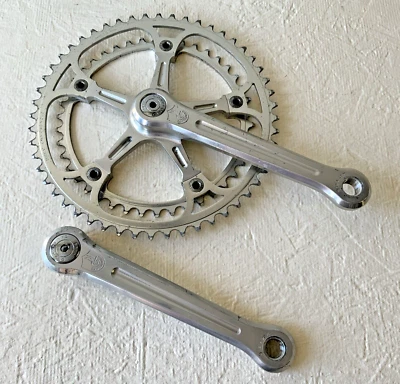 CAMPAGNOLO SUPER RECORD CRANKSET DOUBLE 42-52 TOOTH 170 MM ARMS CAMPAGNOLO CAPS - Image 1 of 4