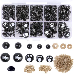 362 pièces en plastique sécurité yeux et nez ensemble à faire soi-même crochet artisanat yeux nez pour poupée - Photo 1/6