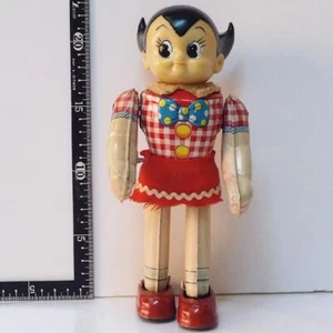 BANDAI Tin Toy Astro Boy Uran-chan Wind Up Walking Doll Retro Vintage Japan - Picture 1 of 10