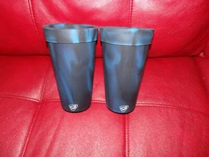 Lot of 2 New 20oz Silipint BPA Free Silicone Cups with Sip Lids *Black, Blue - Picture 1 of 4
